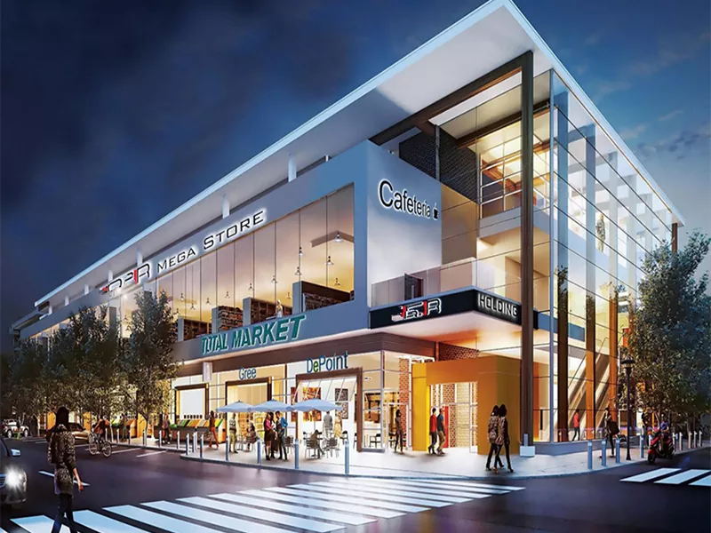 Centri commerciali cù strutture d'acciaio integrati di grande scala
